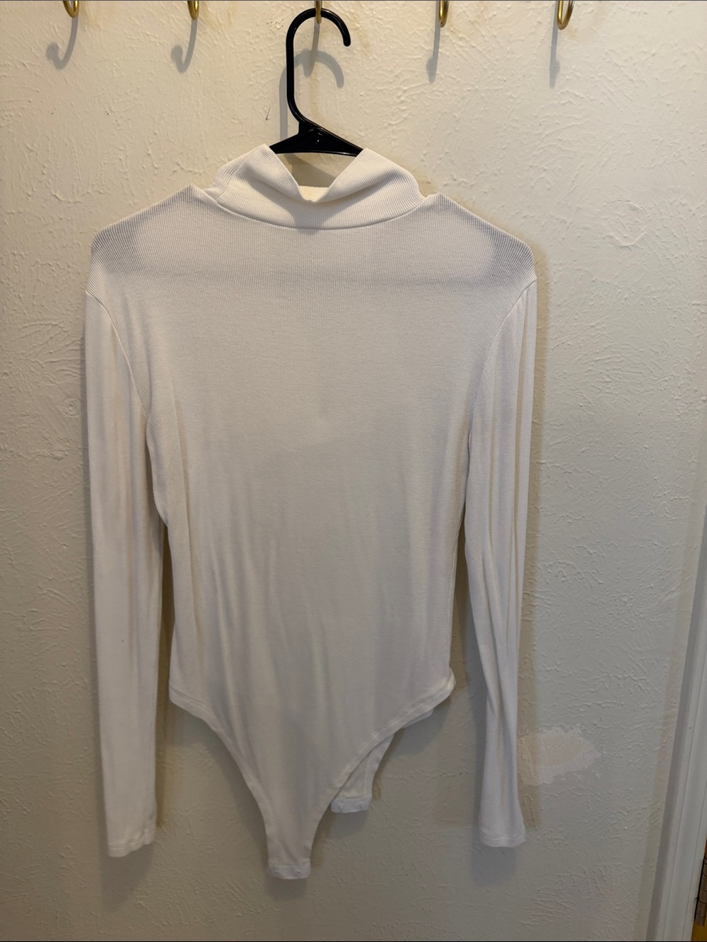 Women's White Long-Sleeve Bodysuit - Classic Turtleneck